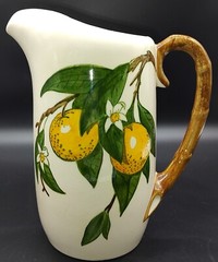 Metlox Pottery Poppy Trail California Fruit Orange 2-1/2 Quart Ice Lip Pitcher