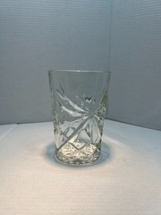 VTG EAPC Early American Prescut Star Of David Clear Glass Juice Glass