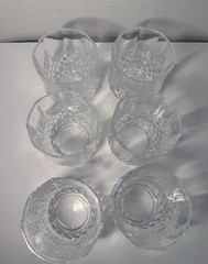 Vintage 6 Longchamp Cristal d’Arques France Tumbler Old Fashioned Liquor Glasses