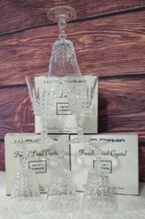Vintage W.M Dalton 24% French Lead Crystal 2 Goblets Unit No 1 In Box