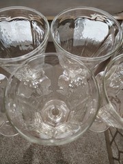 Set 7 Vintage Water Goblets 6. 75″