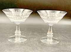 Tiffin-Franciscan Enchanted Crystal Champagne High Sherbet – Set of 2 – Multiple