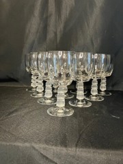 Rock Sharpe 1001-6 by Rock Sharpe – Ten Vintage Cube Stem Crystal Water Goblets