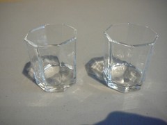 2 Arcoroc Octime Clear Glass Shooter Shot Glasses