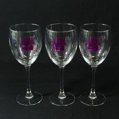 Lot of 3 Hauer Of The Dauen Estate Dayton Oregon Wine Glasses