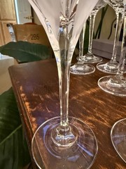 Mikasa (4) FLAME D’AMORE Crystal WATER Glasses 9″ Tall MINT (3 Sets Available)