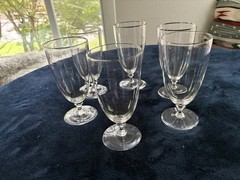 Lenox Montclair Platinum Crystal Iced Tea Glasses 6.5in Discontinued Set of 6