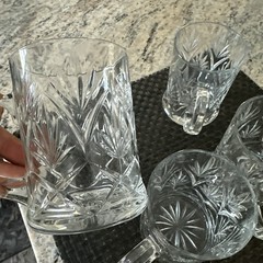 Six Vintage Crystal Tumblers , Very Elegant And Good Size