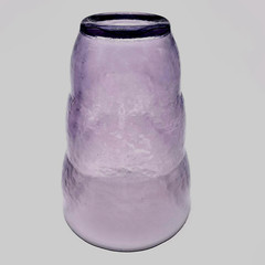 Purple Cocktail Glasses Water Tumblers Textured Flared Amethyst Lilac Set of 6