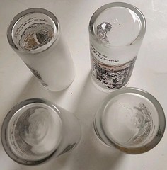 VINTAGE LIBBEY Set of 4 MCM CALIFORNIA MISSION Glasses Tumblers Frosted 8 oz EXC