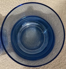 Unknown (Moser Style) Aquamarine Whiskey Double Old Fashioned Glass EUC
