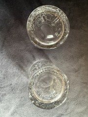 6 Italian Crystal Tattoo Pattern Double Old Fashioned Rocks Glasses Set of 2