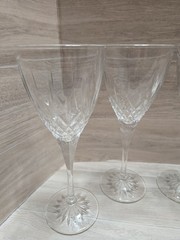 Royal Doulton Earlswood 6 x Goblet Fine Crystal Made in Italy, 8.25in