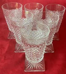 Vtg English Hobnail 7oz Glass Juice Tumblers Westmoreland Set of 6