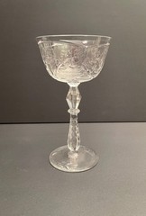2 Stemware Libbey Rock Sharpe Buckingham Glass 1008 Stem 6.5 Champagne Sherbet