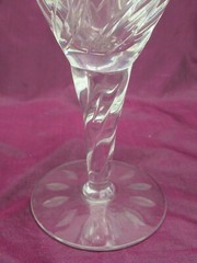 STUART Crystal ELLESMERE Fern Leaf water goblet glass 7.25″