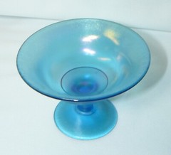 Fenton Celeste Blue Stretch Glass Sherbets – 3 Available