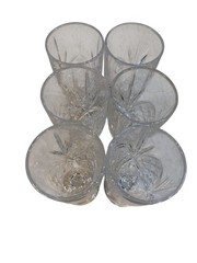 SHANNON GODINGER CRYSTAL DUBLIN PATTERN 14 OUNCE ICED TEA GLASSES SET OF 6