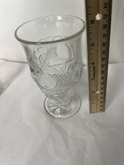 Westmoreland DELLA ROBBIA 6” Tea Goblet Vintage clear glass footed 11 oz.