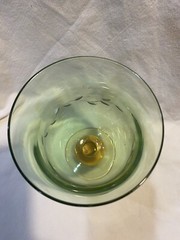 Napoli Iced Beverage Glass green with pink Stem