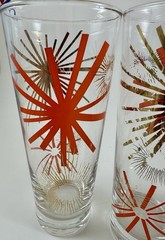 MCM Set 5 ATOMIC ASTERISK Highball Glasses Bartlett Collins Russel Wright
