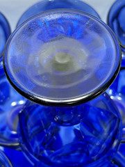 16 Imperial Old Williamsburg Sherbet/Champagne Glasses Blue 5″x3 7/8″
