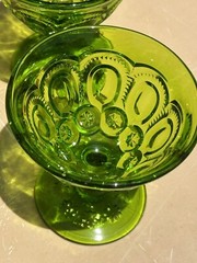 Le Smith Vintage Champagne Coupe/Sherbert Glasses 4Pieces Moon and Stars