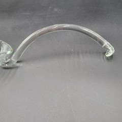 Vintage L.E. Smith Glass 12″ Punch LADLE Single Spout Handblown