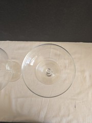 2 Clear Delicate Crystal Red Wine, Burgandy Glasses 7.25″T X 4.5″D