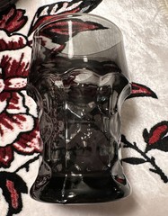 Vtg Anchor Hocking Georgian Smoke Glass Mugs, Goblets, Wine Glasses 12 Piece Set