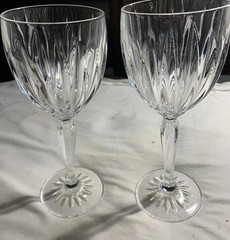 VTG Cristal D’Arques-Durand «Classic» Crystal Wine / Water Goblets – Pair of 2