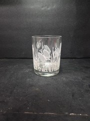 Georges Briard Butterfly Rocks Cocktail Glass Textured Single Vintage 4”