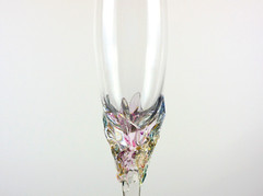 ION TAMAIAN FLAMES COLLECTION CRYSTAL CHAMPAGNE TOASTING FLUTES – GLASS SET OF 2