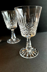 Waterford Crystal Kenmare Water Goblets Glasses stems 6 3/4″ H Set of 3