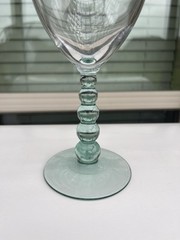 Libbey Metropolis Green Ball Stem Wine Glass 8” Goblet Spanish Green