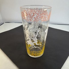 VTG Hazel Atlas “Americana” Series Drinking Glass Tumbler, HORSELESS CARRIAGE