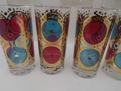 8 Vintage Marion V. Dorn Art Deco Barware Glasses Tumblers