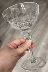 VTG Rogaska Galliano Crystal 7 1/8″ Champagne Tall Sherbet Glass Hand Blow 5 Pcs