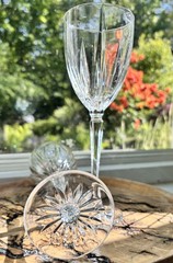 Set Of 2 Vintage Crystal Water Goblets Wine glasses Royal Gallery Crystal 8 3/4”