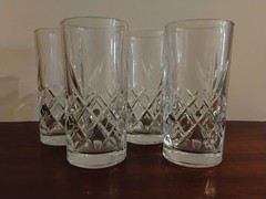 Crystal Highball Glasses Set of 4 Holds 10 oz Approx. 5 7/8″ High 2 3/4″ Wide