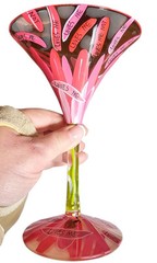 Lolita ‘Loves Me, Loves Me Not’ Handpainted Martini Glass Recipe On Bottom