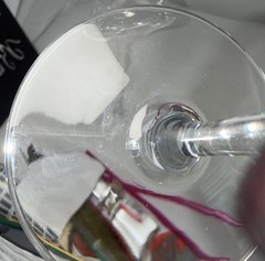 Two Tall-Stemmed Red Wine Glasses/Goblets. Clear Blown Crystal. Stunning Used!