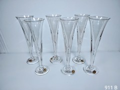 Set 6 Bohemian Handmade Crystal Czech Republic Cordial Glasses 4.4 Fl Oz (10.5)