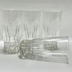 Cristal D’Arques-Durand Villeneuve Crystal Tumblers Coolers 6 3/8″ Set of 4