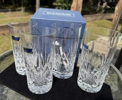 Set of 4 Marquis by Waterford Crystal Brookside Highball Tumbler Glass in Box