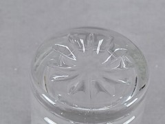 Bohemian Engraved Floral Shield & LSK Monogrammed Flint Tumbler C.1810-1830