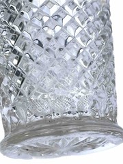 1940’s Anchor Hocking Wexford Press Glass pitcher Pewter/Silver Trimmed edging
