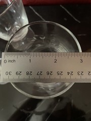 Vintage Etched Floral Water Goblets Clear Glass Stemware Set of 4 6.5”