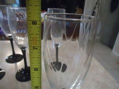 Set of 6 Astra Black 8 1/4″ Champagne Flutes by Cristal D’Arques