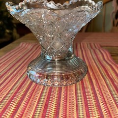 EAPG Imperial Glass Clear Punch Bowl Stand EUC